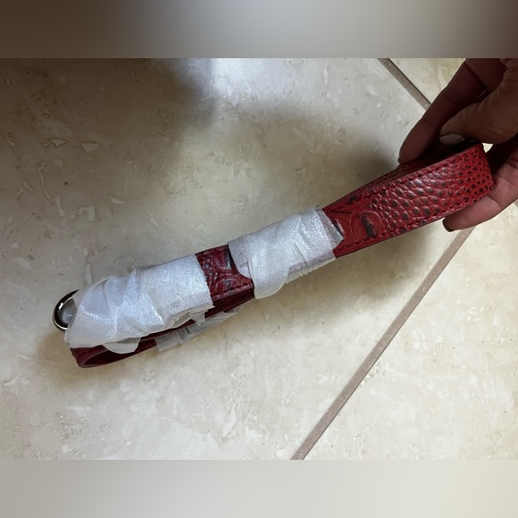 New Cleo and Patek Red Ostrich Tote Bag - Picture 14 of 15